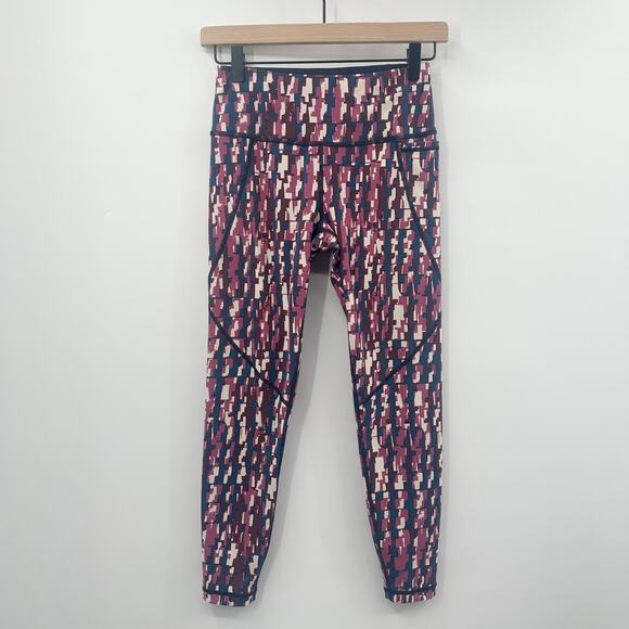 Sweaty‎ Betty Power Pocket Leggings 7/8 Length in Pink Check Size US 4 - Picture 2 of 11